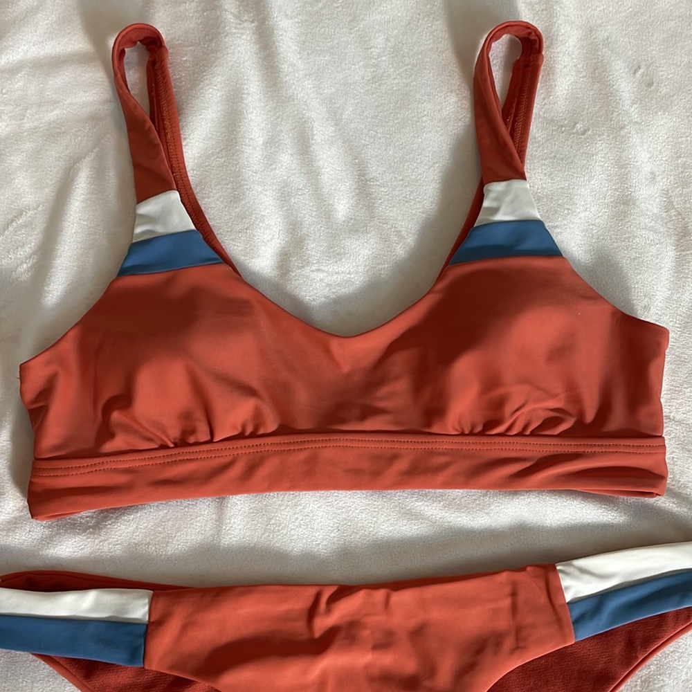 Radar Burnt Orange Sporty Cheeky Bikini Set - Picture 3 of 11